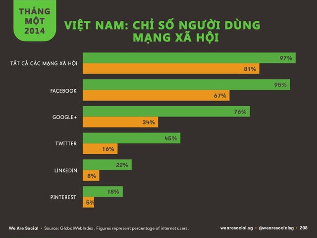 Thống kê mạng xã hội Việt Nam 2014